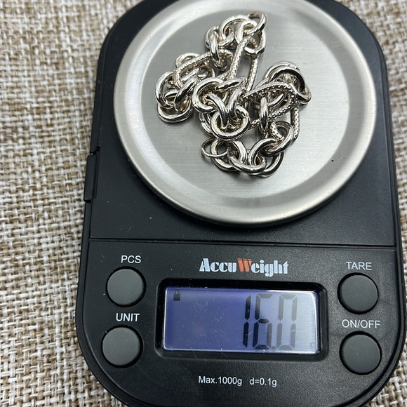 Sterling Silver Figaro Textured Ribbed Cable Chain Link Bracelet - Picture 7 of 11